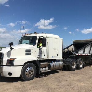 MEI Trucking truck with trailer - trucking operations